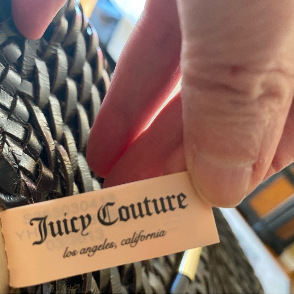 Juicy Couture Huge Brown Woven Leather Tote!! EUC RARE Stunningly Gorgeous 💛HP💛 - Picture 15 of 16